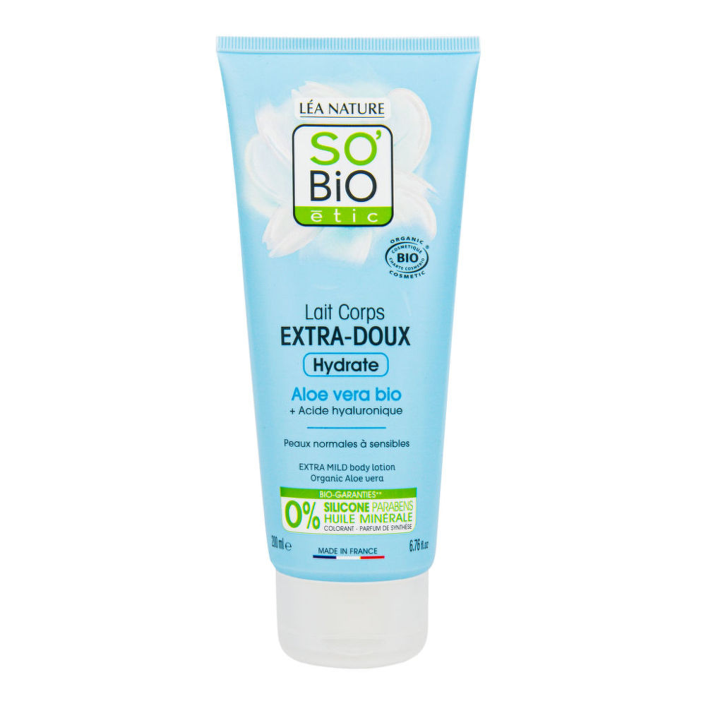 Mléko tělové extra hydratační s aloe vera a hyaluronem 200 ml BIO SO’BiO étic