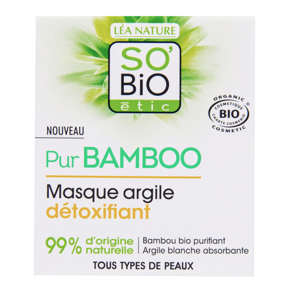 Maska pleťová detoxikační s jílem — řada Pur BAMBOO 50 ml BIO SO’BiO étic