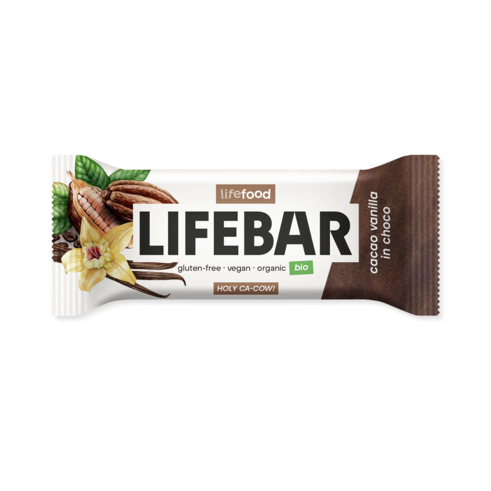 Tyčinka Lifebar kakaové boby s vanilkou 40 g BIO LIFEFOOD