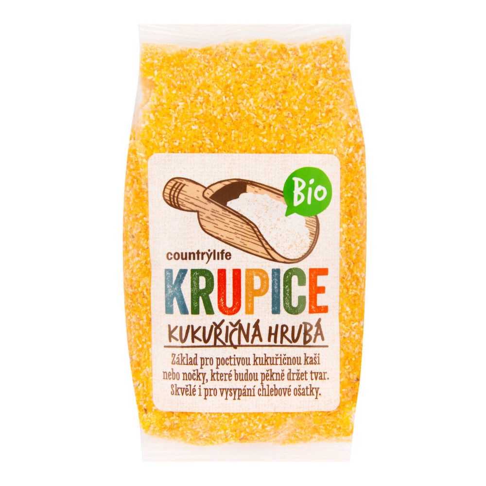 Krupice kukuřičná hrubá 400 g BIO COUNTRY LIFE