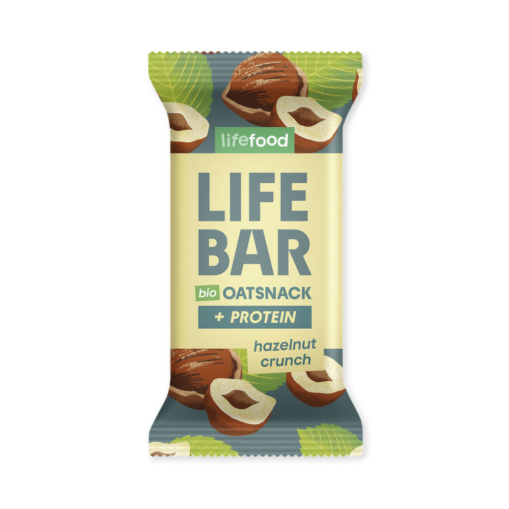 Tyčinka Lifebar Oat snack proteinová s lískovými oříšky 40 g BIO LIFEFOOD