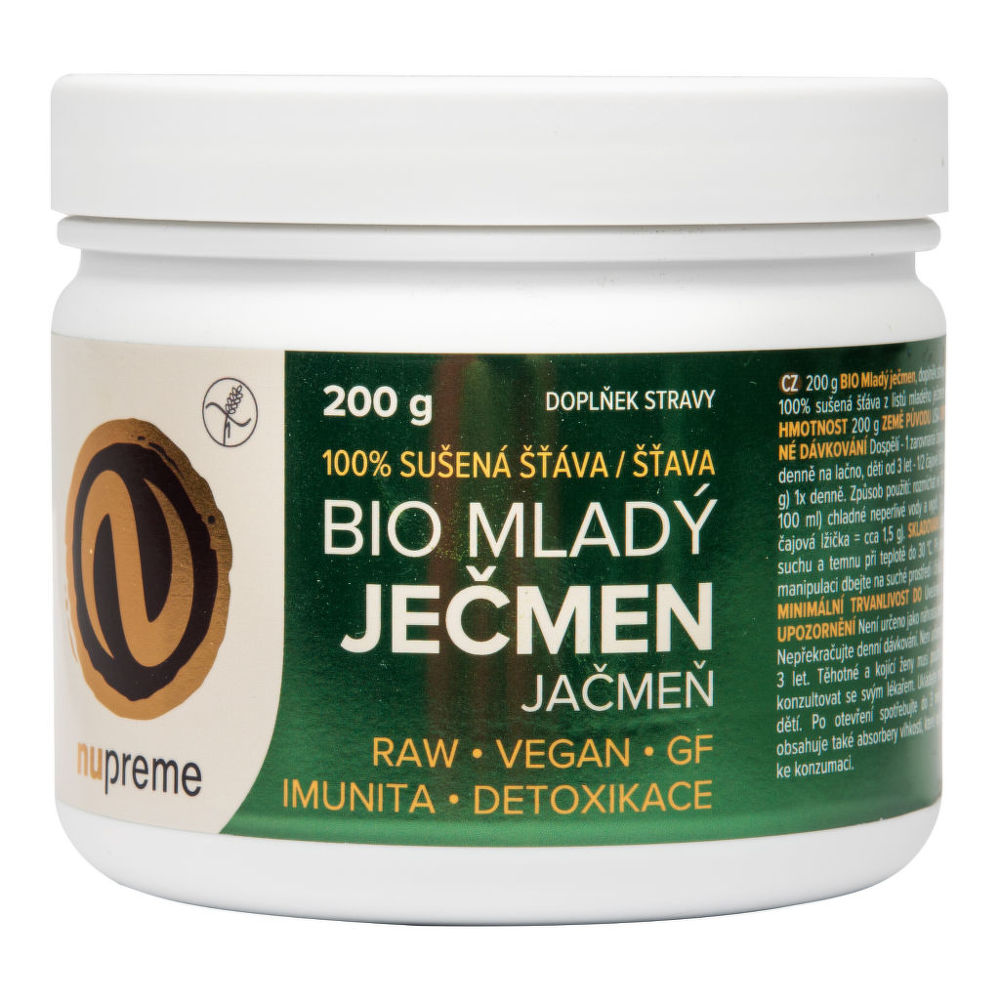 Mladý ječmen 200 g BIO NUPREME