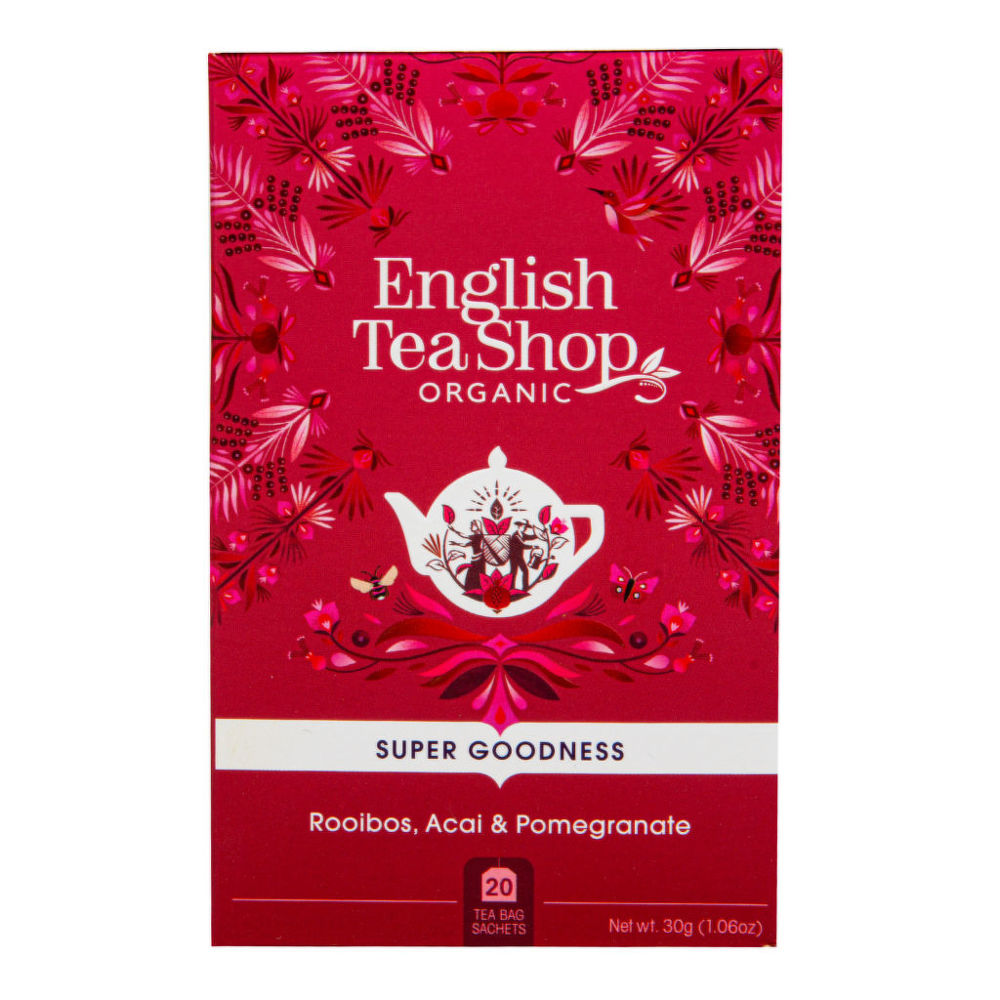 Čaj Rooibos s acai a granátovým jablkem 20 sáčků BIO ENGLISH TEA SHOP