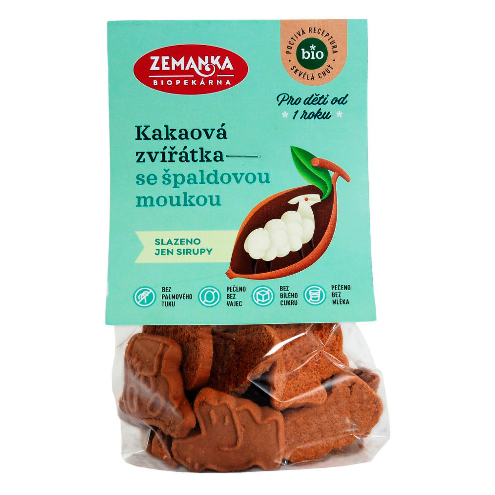 Zvířátka špaldová kakaová 100 g BIO ZEMANKA