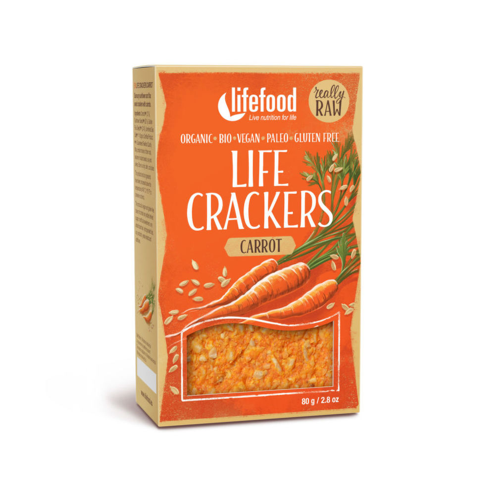 Life Crackers Mrkvánky 80 g BIO LIFEFOOD