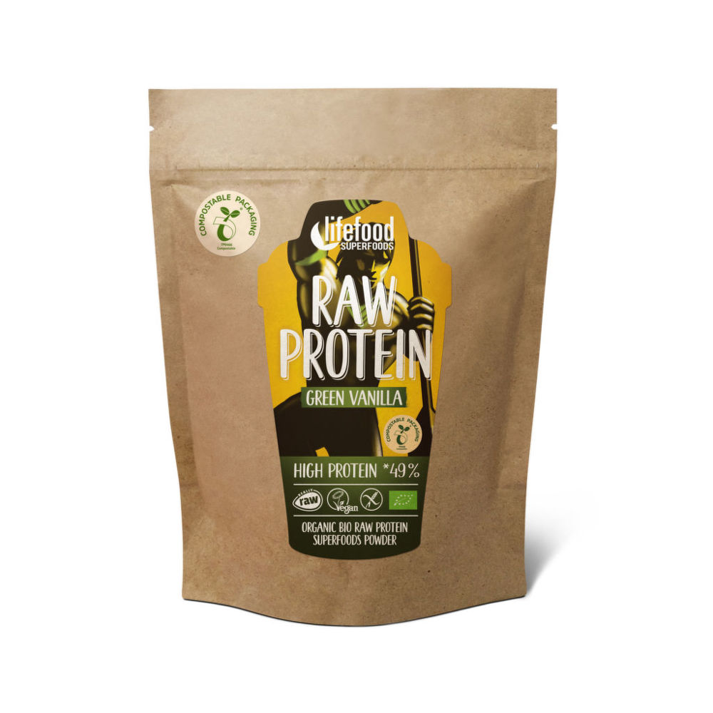 Protein vanilkový s mladým ječmenem RAW 450 g BIO LIFEFOOD