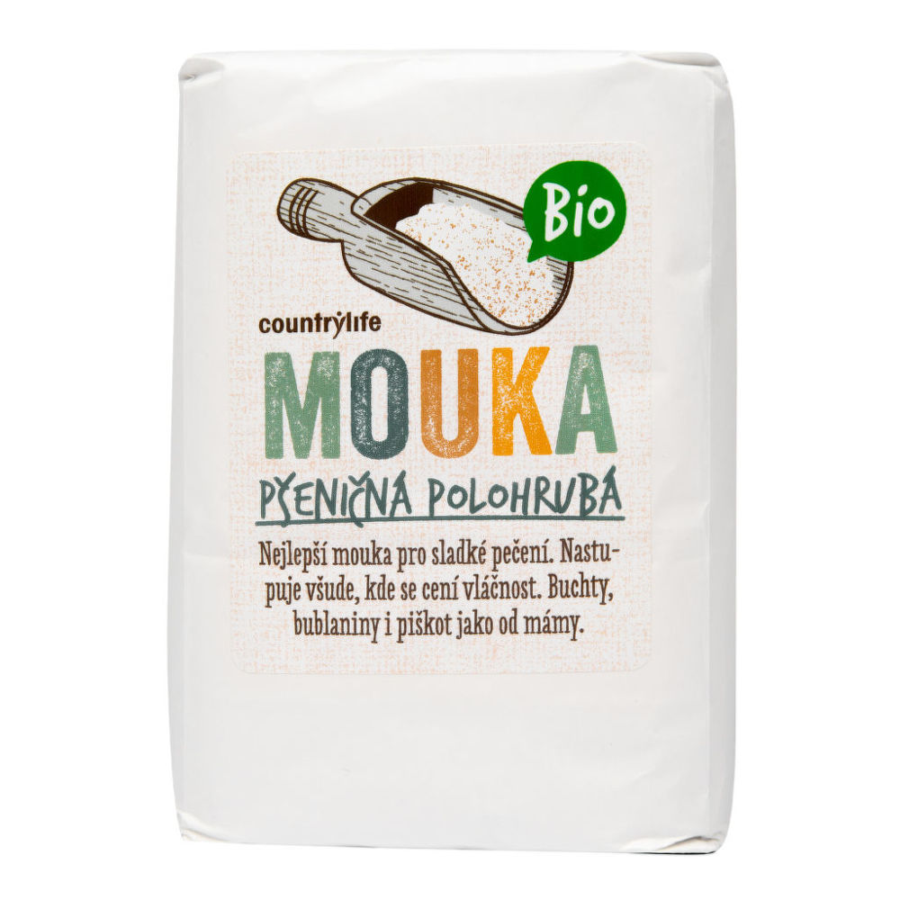 Mouka pšeničná polohrubá 1 kg BIO COUNTRY LIFE