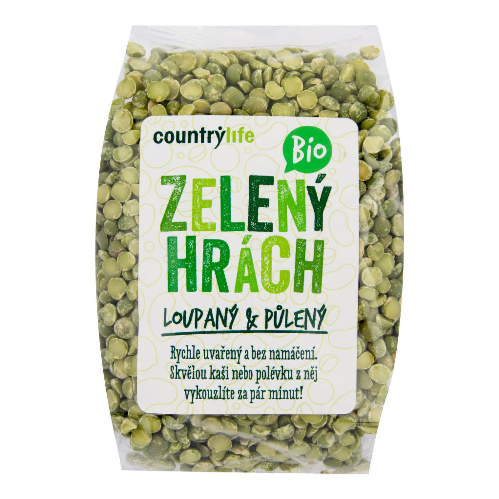 Hrách zelený půlený 500 g BIO COUNTRY LIFE