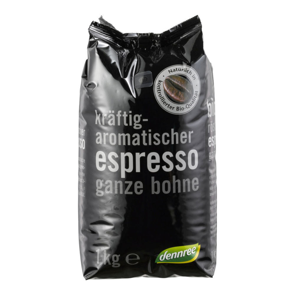 Káva espresso zrnková 1 kg BIO DENNREE