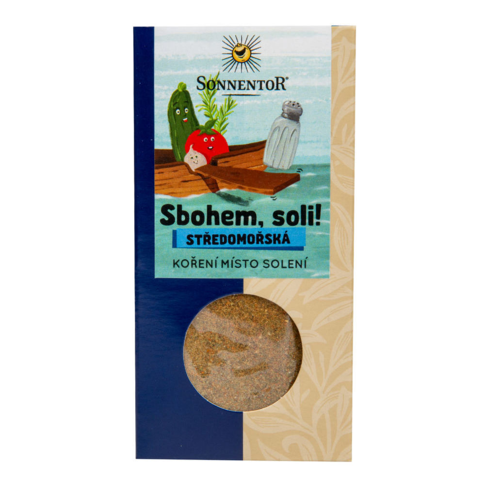 VÝPRODEJ!!!Kořenící směs zeleninová Sbohem, soli! středomořská 50 g BIO SONNENTOR