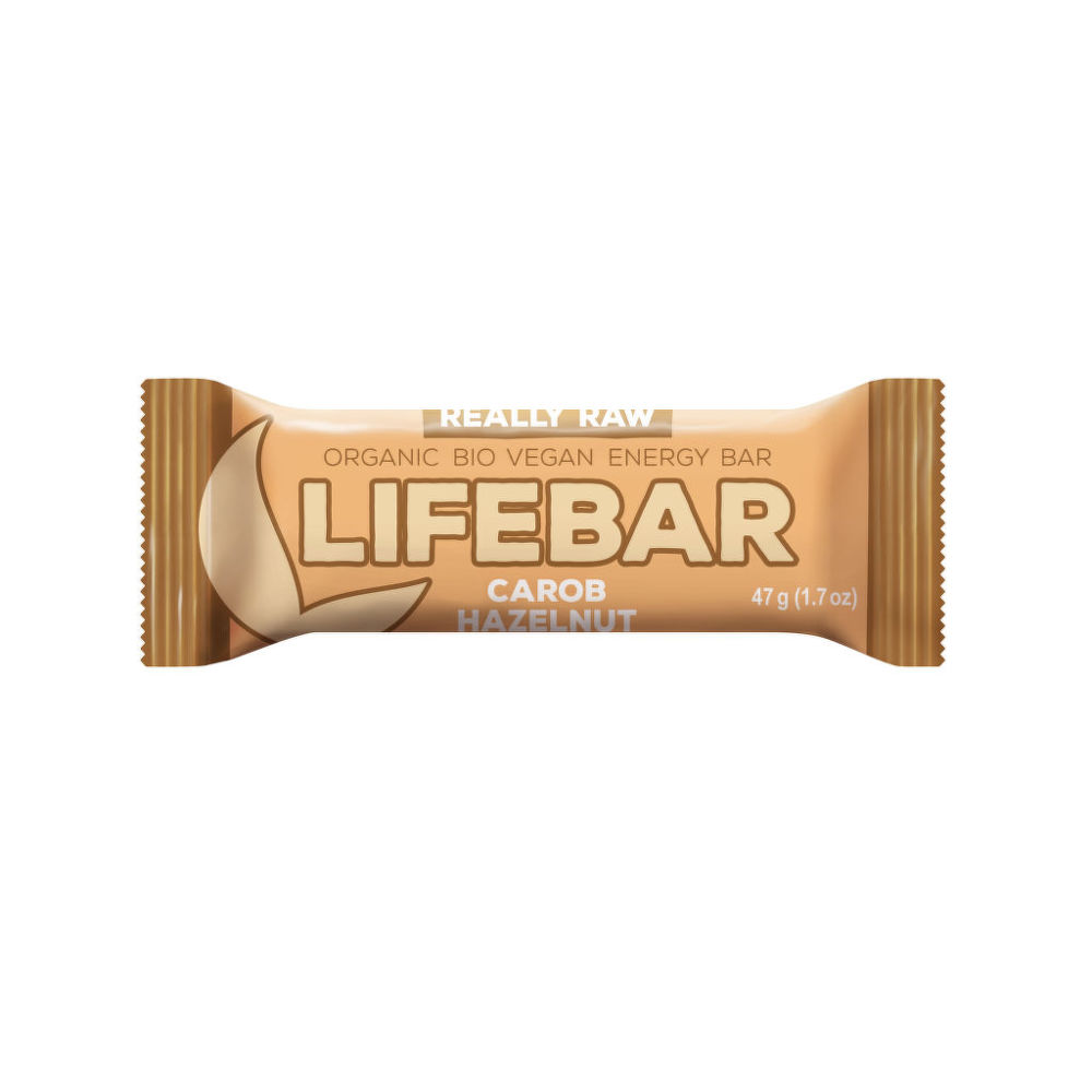 Tyčinka Lifebar karobová s lískovými ořechy 47 g BIO LIFEFOOD