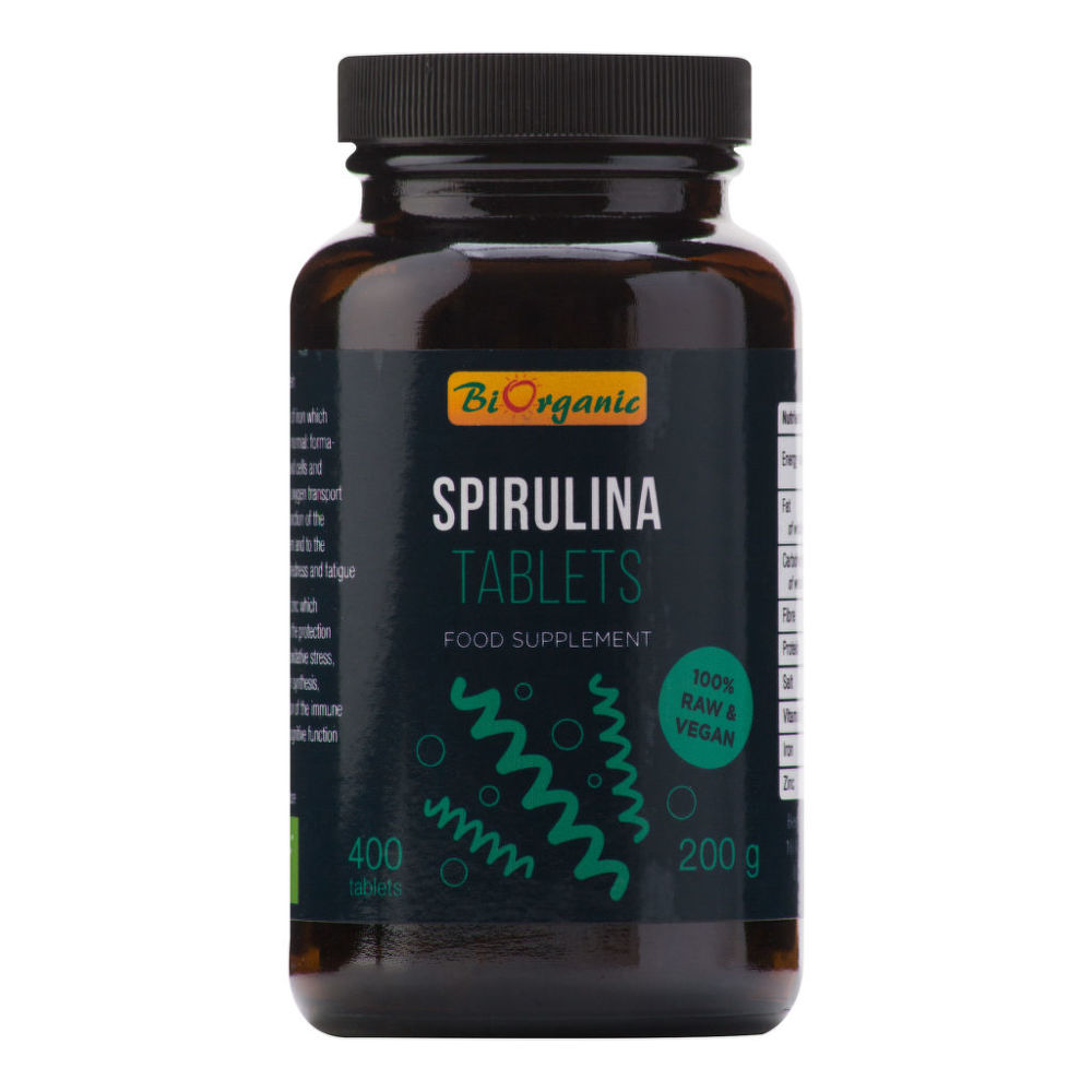 Spirulina 400 tablet 200 g BIO BIORGANIC