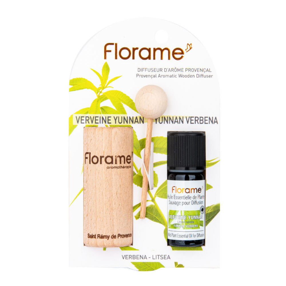 Difuzér provensálský dřevěný + éterický olej Verbena 10 ml BIO FLORAME