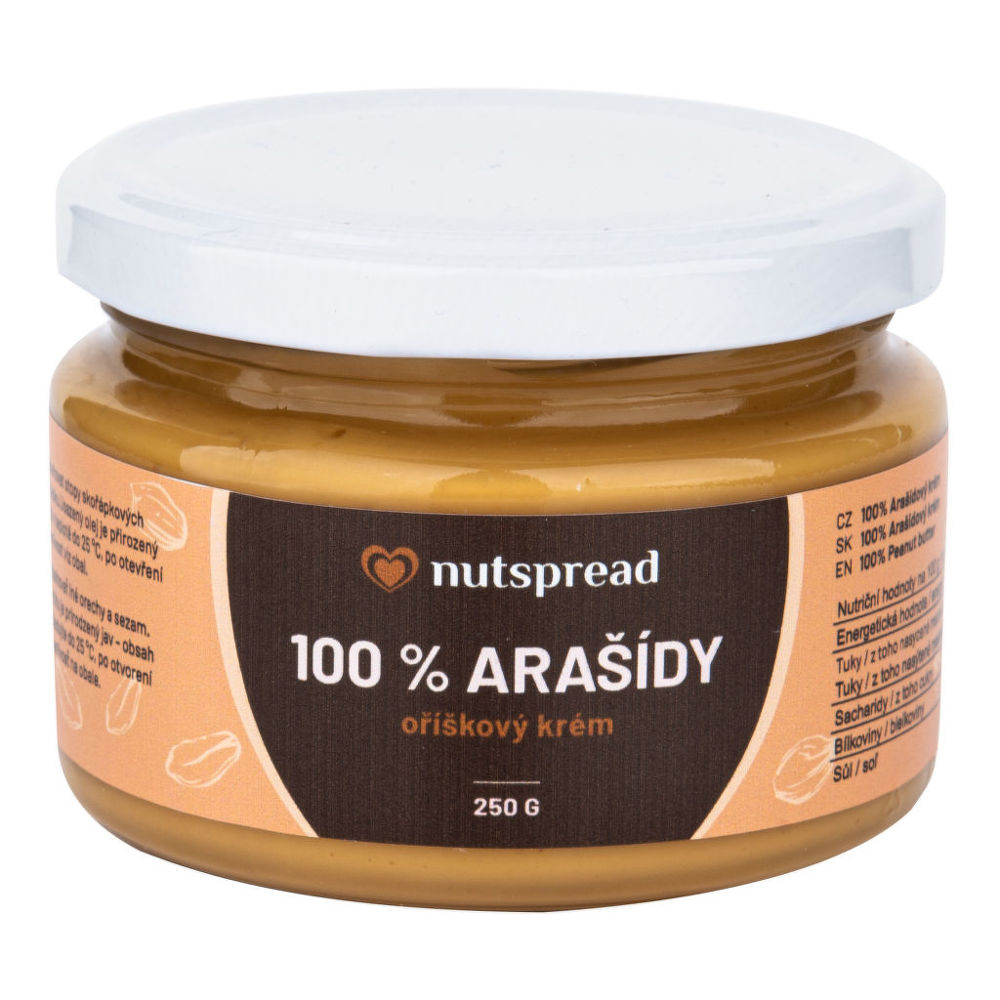 VÝPRODEJ!!!Krém z pražených arašídů 250 g NUTSPREAD