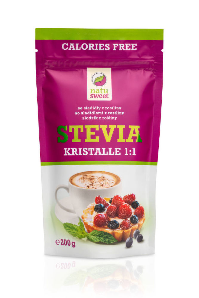 Sladidlo ze stévie kristalle 1:1 200 g NATUSWEET