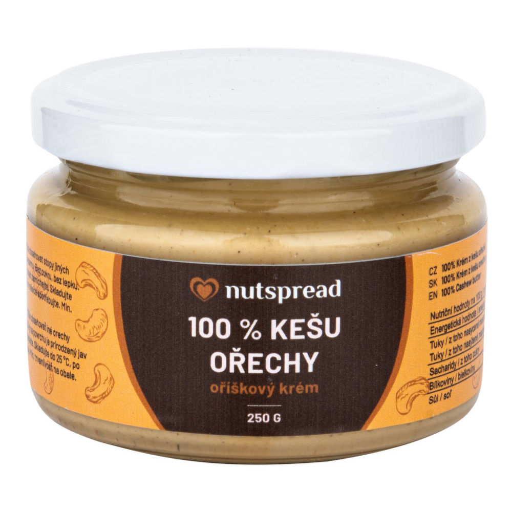 VÝPRODEJ!!!Krém z pražených kešu ořechů 250 g NUTSPREAD