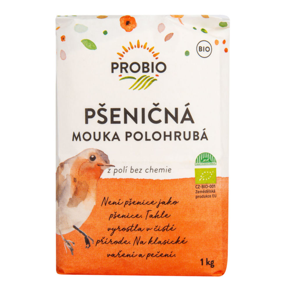 Mouka pšeničná polohrubá 1 kg BIO PROBIO