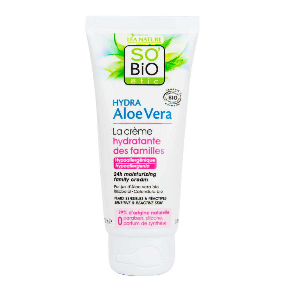 SO’BiO étic Krém hydratační hypoalergenní aloe vera pro celou rodinu 100 ml BIO