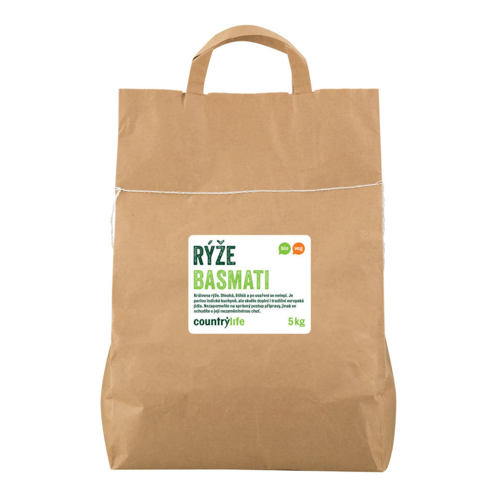 Rýže basmati natural 5 kg BIO COUNTRY LIFE