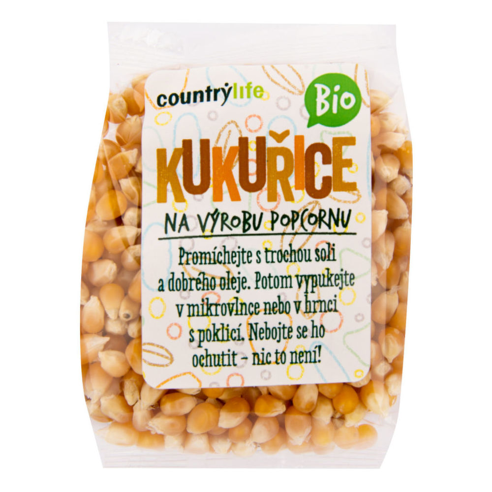 Kukuřice na výrobu popcornu 200 g BIO COUNTRY LIFE