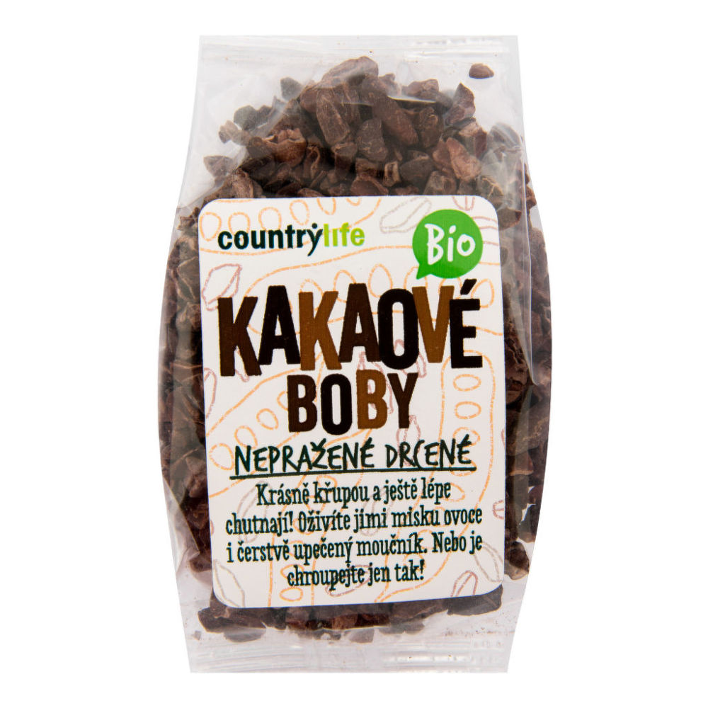 Country Life Kakaové boby nepražené drcené bio 100 g