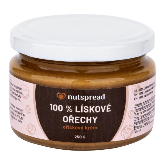 Krém z pražených lískových ořechů 250 g   NUTSPREAD