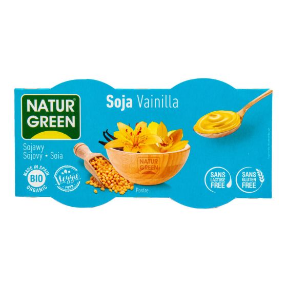 Dezert sójový s vanilkovou příchutí 2x125 g BIO   NATURGREEN