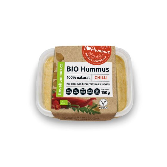 Hummus - cizrnová pomazánka s chilli 150 g BIO   I LOVE HUMMUS