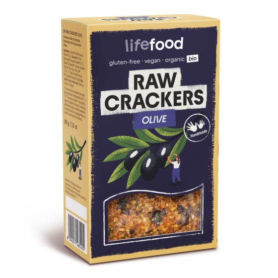 Life Crackers olivové RAW 90 g BIO   LIFEFOOD