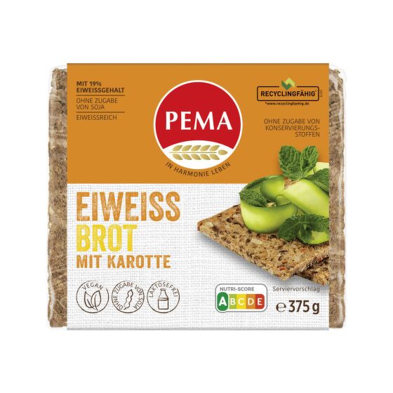 Chléb proteinový s mrkví 375 g   PEMA