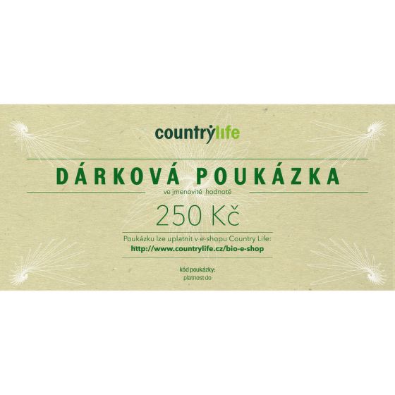 Dárková poukázka "250 Kč"