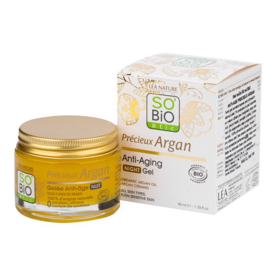 Gel noční 50 ml BIO Anti-age  Precieux Argan   SO’BiO étic