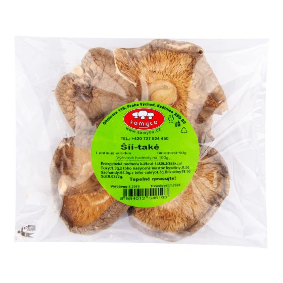 Houby sušené shiitake 50 g   SAMYCO