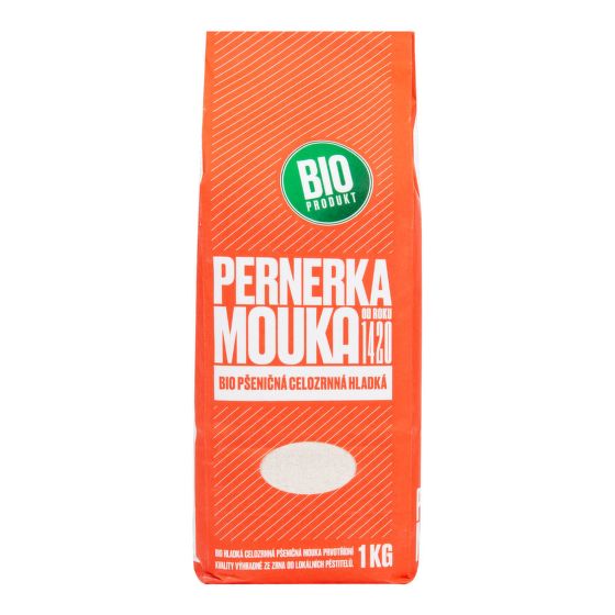 Mouka pšeničná celozrnná hladká 1 kg BIO   PERNERKA