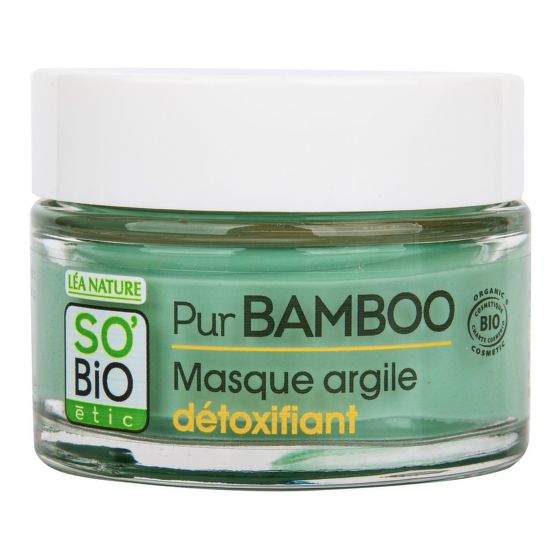 Maska pleťová detoxikační s jílem — řada Pur BAMBOO 50 ml BIO   SO’BiO étic