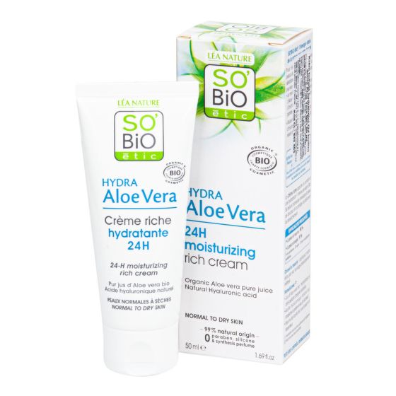 Krém bohatě hydratující denní Aloe vera 50 ml BIO   SO’BiO étic