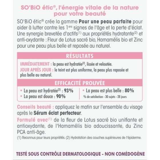 Krém hydratační pro dokonalou pleť 50 ml BIO   SO’BiO étic