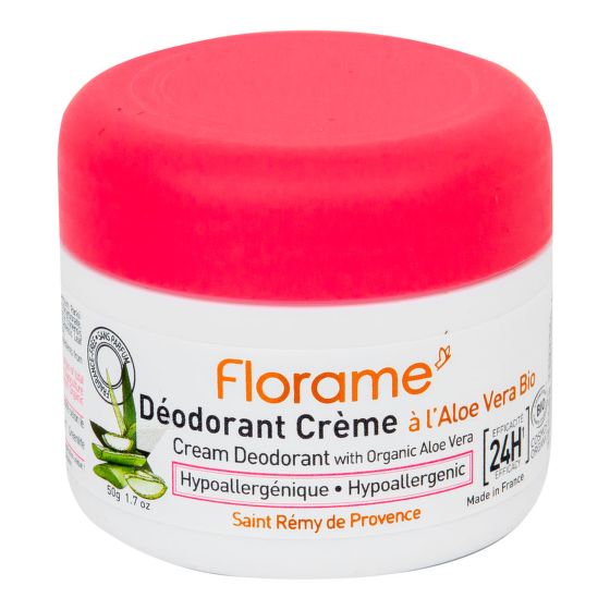 Deodorant krémový 24h hypoalergenní s aloe vera 50 g BIO   FLORAME