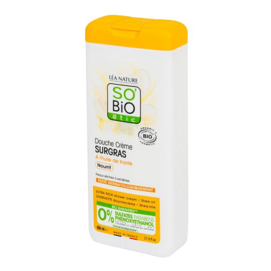 Krém sprchový SURGRAS s máslem karité 650 ml BIO   SO’BiO étic