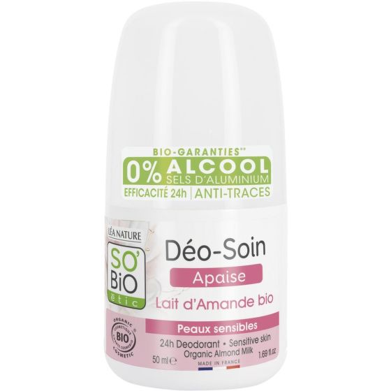 Deodorant přírodní 24h zklidňující s mandlovým mlékem 50 ml BIO   SO’BiO étic