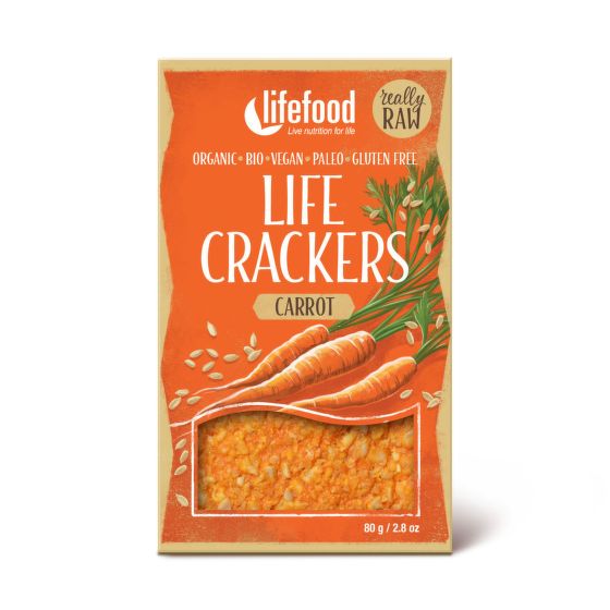 Life Crackers Mrkvánky 80 g BIO   LIFEFOOD