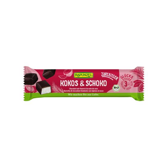 Kokos v hořké čokoládě 50 g BIO   RAPUNZEL