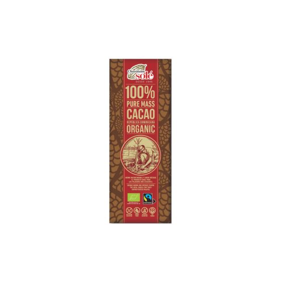 Čokoláda hořká 100 % 25 g BIO   SOLÉ