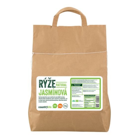 Rýže jasmínová natural 5 kg BIO   COUNTRY LIFE