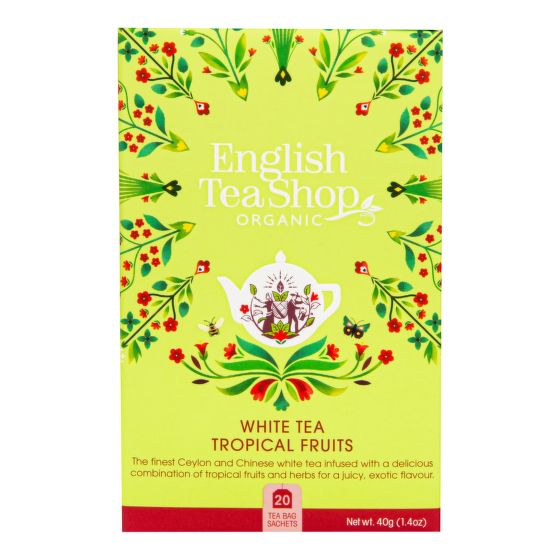 Čaj Bílý s tropickým ovocem 20 sáčků BIO   ENGLISH TEA SHOP