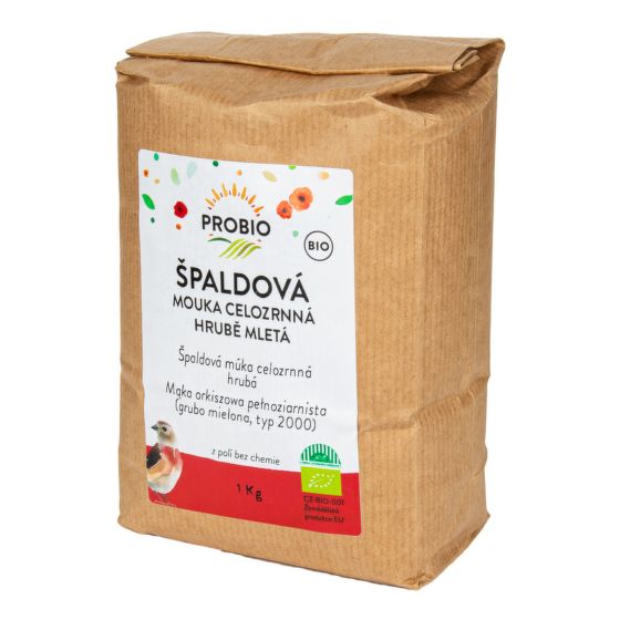 Mouka špaldová celozrnná hrubě mletá 1 kg BIO   PROBIO