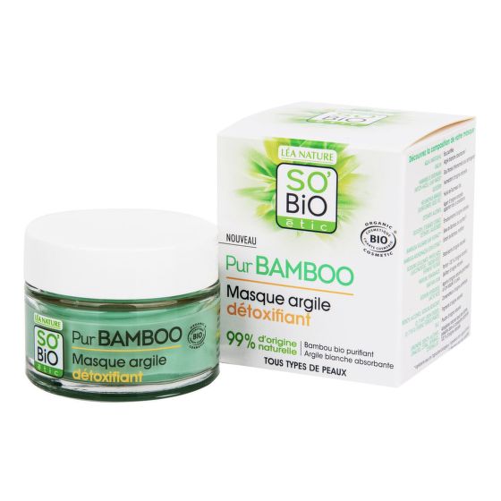Maska pleťová detoxikační s jílem — řada Pur BAMBOO 50 ml BIO   SO’BiO étic