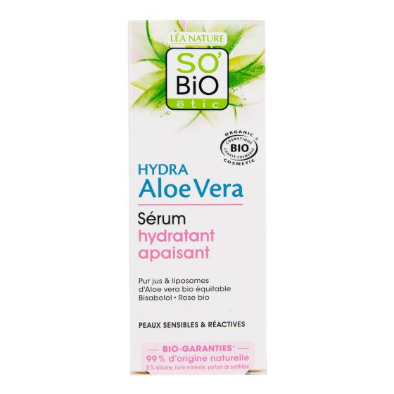 Sérum pleťové Aloe vera — zklidnění a hydratace pro citlivou pleť 30 ml BIO   SO’BiO étic
