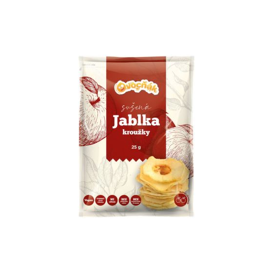 Kroužky sušené jablečné 25 g   OVOCŇÁK