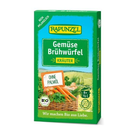 Vývar zeleninový bylinkový v kostce 8 ks BIO   RAPUNZEL